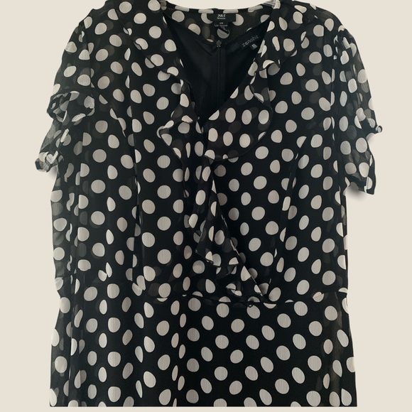 JBS Black & White Polka Dot Dress Black Zenobia Short Jumper Curvy Plus Size 20 - Picture 2 of 11